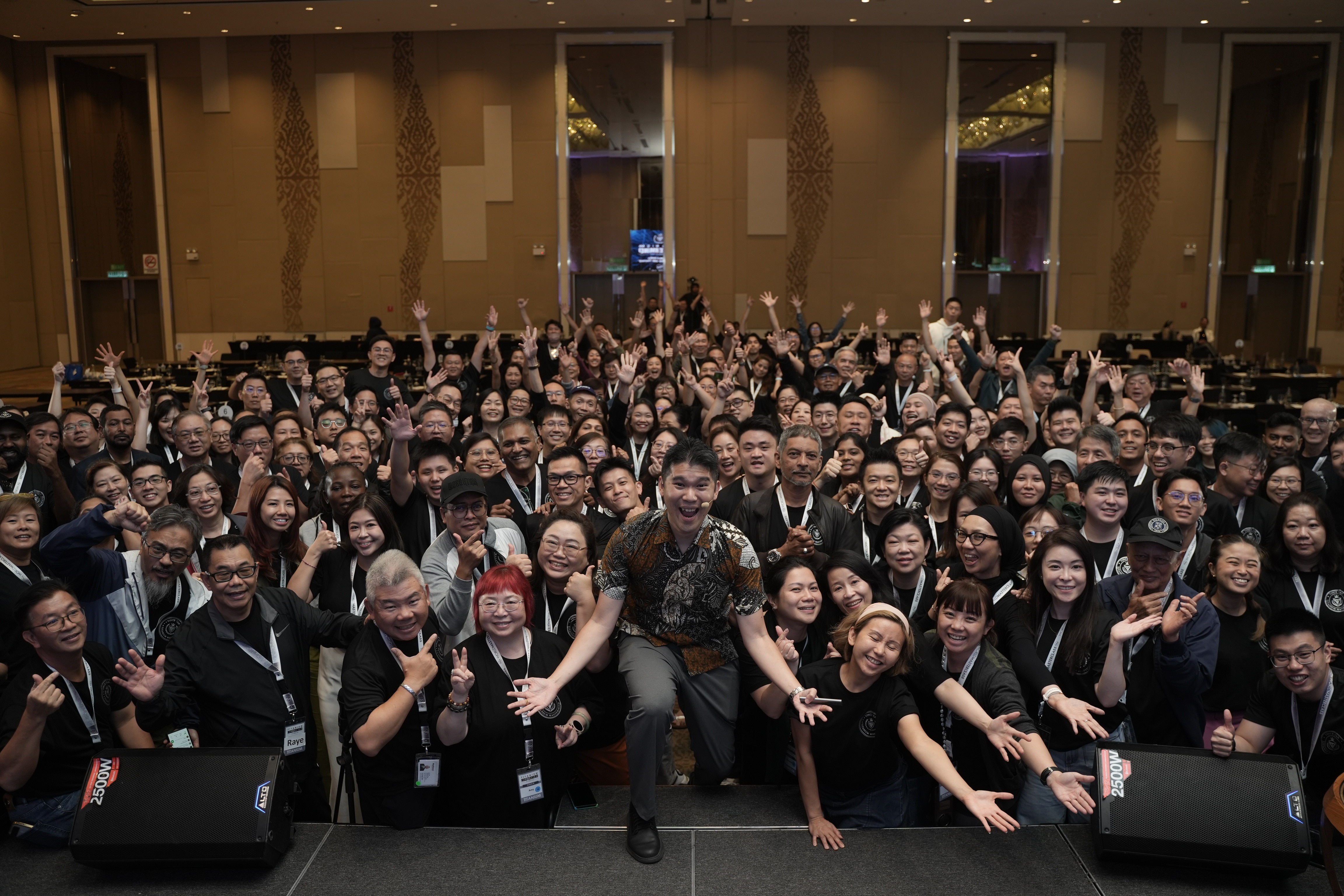 Michael Teoh with hundreds of conference participants